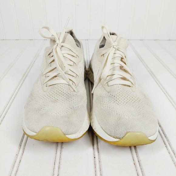 Nike Epic React Flyknit Light Cream Athleisure Running Sneakers E7 - Picture 3 of 12